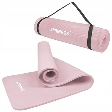 Килимок для фітнесу Springos 183 см x 61 см, рожевий