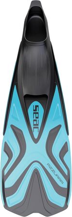 Seac Azzurra Ласти для снорклінгу для дорослих та дітей, закритий м'який каучуковий носок, світло-блакитні (34/35)