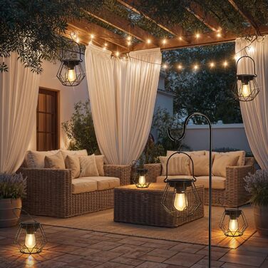 Сонячні лампи для саду на сонячних батареях, 2 шт. Водонепроникні металеві ліхтарі для вулиці, LED, IP65, чорний, V-подібні