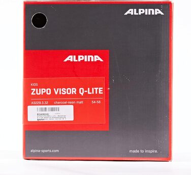ALPINA PIZI дитячий лижний шолом 54-58 см, безпечний, легкий, з амортизацією ударів, знімні вушні подушки, сірий-неоновий матовий