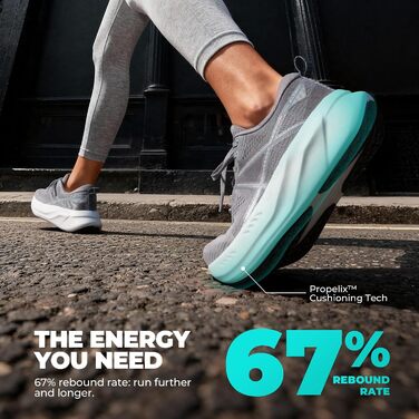Жіночі кросівки Allswifit для бігу та фітнесу: легкі, амортизуючі, з антиковзким протектором, сірі (41 EU)