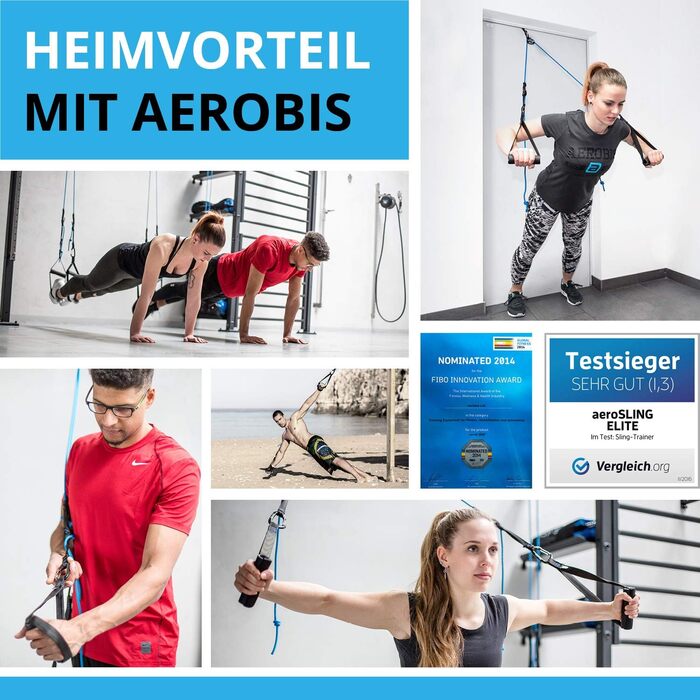 Тренажер-петлі aerobis aeroSling ELITE з блоком, дверний анкер, відеоінструкція