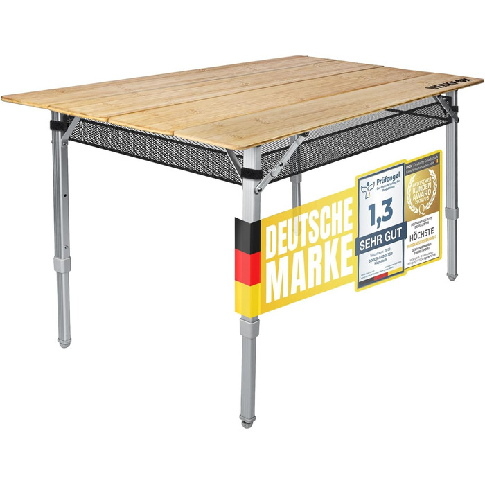 Складаний садовий столик з бамбука; Outdoor столик для відпочинку, 120x60 см