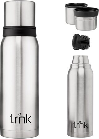 Термос trnk Outdoor Arktis 2, нержавіюча сталь, 1200 мл, BPA-free, 32 год гарячий, кришка з 2 чашками, для походів, можна мити в посудомийці