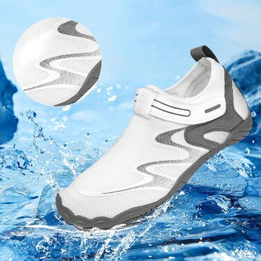 Водні черевики для плавання та серфінгу для жінок та чоловіків (43 EU, білий)