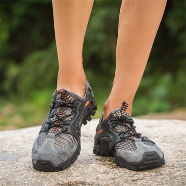 Чоловічі спортивні сандалії FLARUT для літа, трекінгу та хайкінгу. Сірі сандалії для активного відпочинку, бігу та скелелазіння (39 EU).