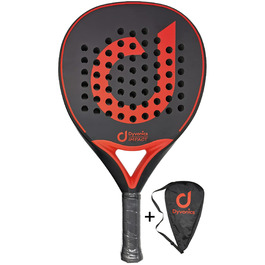 Ракетка для падел Dyvonics Impact чорно-червона, діамантова форма + чохол