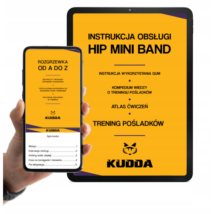 Набір фітнес-резинок KUDDA hip mini band, 5 шт, багатоколірні