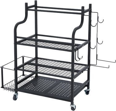 Стойка для йоги та гантелей VEVOR з коліщатами та гачками - 105 x 41 x 89 см