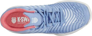 Жіноче кросівки K-Swiss Express Light 3 для тенісу на килимі, 39 EU, Open Air, білий/полуниця-лайм