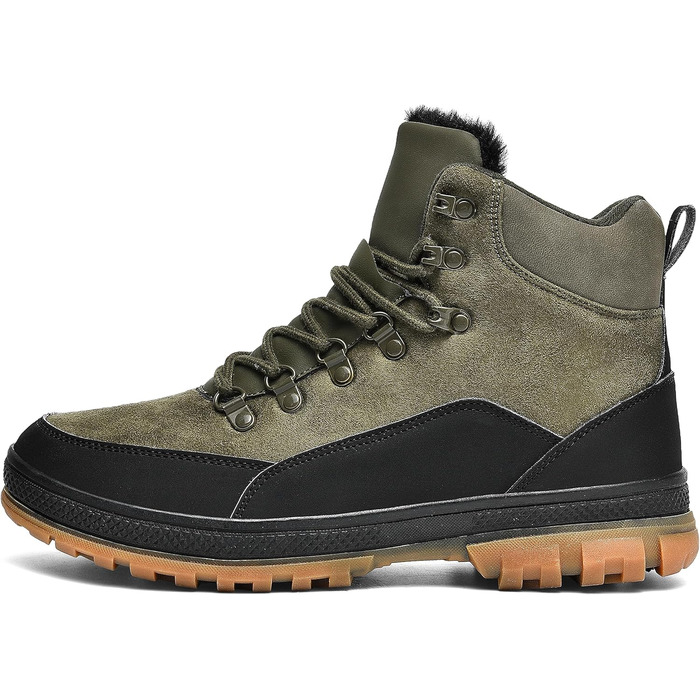 Чоловічі зимові черевики Wondamo: теплі, водонепроникні, з антиковзким покриттям, для активного відпочинку на природі, розмір 41 EU, зелені