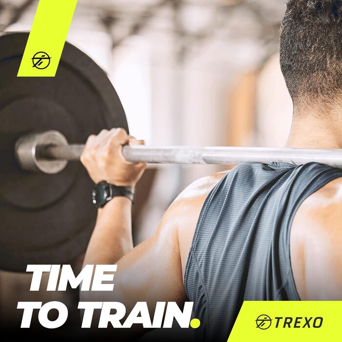 Олімпійський бампер-диск TREXO 15 кг для штанги, гумовий, 50 мм, для кросфіту та силових тренувань
