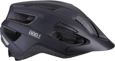 Велошолом BBB Cycling Kite 2.0 для дорослих і дітей, для шосейного та гірського велосипеда, знімний візор, кріплення для LED, розмір S (52-55 см), матовий чорний