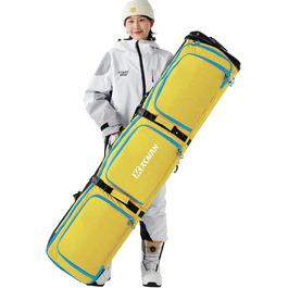 Чохол для сноуборду XCMAN, 160/190 см, міцний, для транспортування та подорожей (жовтий)