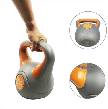 Гиря Kettlebell з пластику, 2-20 кг, для фітнесу
