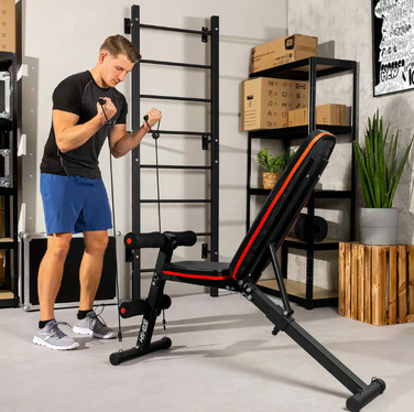 Лавка тренувальна Hop-Sport HS-1030 із фіксатором для ніг