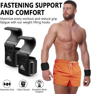 Напульсники для силових тренувань Flintronic Power Zughilfen, шкіряні напульсники для бодібілдингу, 8 мм неопренова підкладка та бавовна, 2 шт. (широка підкладка 6.7 см)