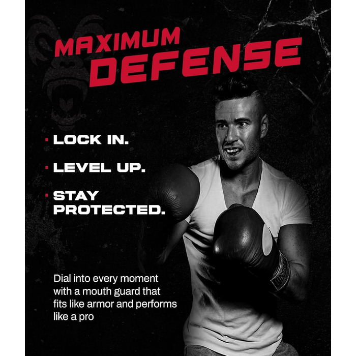 Захист для зубів Beast Gear - для боксу, ММА, регбі, кікбоксингу, дзюдо, карате, хокею та бойових мистецтв. Зручна коробка для зберігання. Захищає зуби, ясна та щелепу.