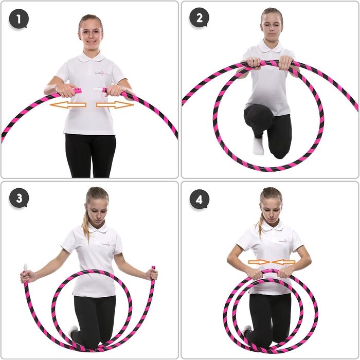 Hula Hoop Hoopomania для дорослих, початковий рівень, 105 см, неоново-синій обруч