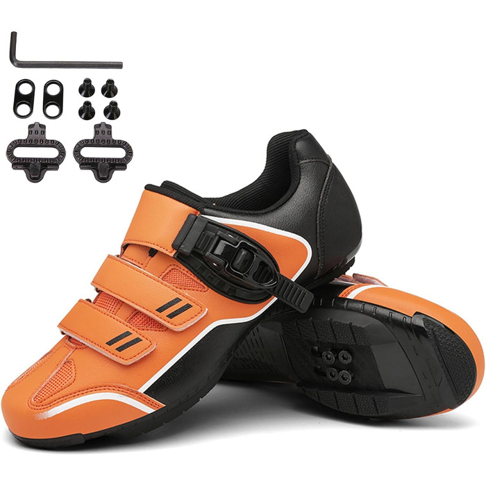 Кросівки для гірського велосипеда MTB (чоловічі/жіночі) з сумісністю SPD, з клітами, помаранчеві, 43 EU