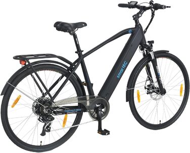 Електровелосипед smartEC Trek-28H 250Вт для чоловіків, 28 дюймів, Li-Ion акумулятор 36В/13Аг, задній мотор, запас ходу 90 км, до 25 км/год, для міста та туризму