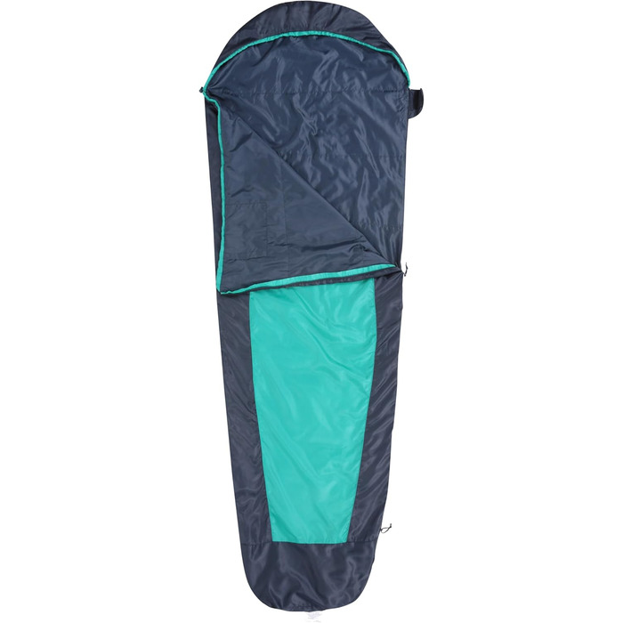 Сплячий мішок Mountain Warehouse Traveller 50 - 220 x 80 x 50 см - вітростійкий, блакитно-зелений