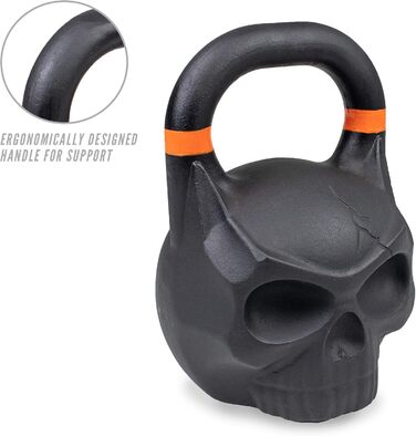 Гиря Phoenix Fitness Schädel 24 кг з чавуну у вигляді черепа для силових і кардіо тренувань