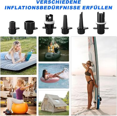 Електрична повітряна помпа 4000mAh з акумулятором, 20PSI, перезаряджувана, високого тиску, з інтелектуальною інфляцією/дефляцією, автоматичним вимкненням для SUP-дошок, каяків, крил, драконів, наметів, матраців, біла