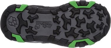 Черевики для трекінгу Jack Wolfskin MTN Attack Low Texapore для хлопчиків, 33 EU, чорний/зелений