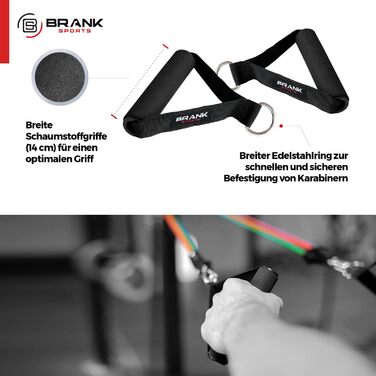 BRANK SPORTS Силові фітнес-резинки для тренувань, еспандери з високоякісної гуми для кросфіту, фітнесу, силових вправ, з безкоштовним тренувальним гідом