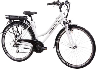 Електровелосипед F.lli Schiano E-Ride 28'' для трекінгу, знімний акумулятор 36В 10.4А·год, мотор 250Вт 40Нм, для чоловіків і жінок, білий