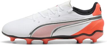 Дитячі футбольні бутси PUMA King Match FG/AG Jr - біло-червоно-срібні (33 EU)