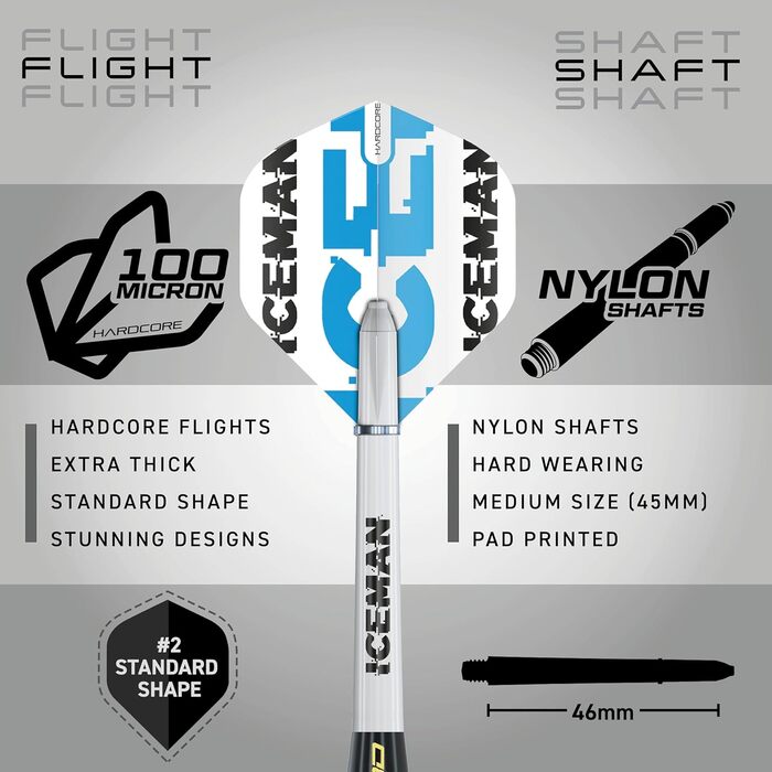 Дарти RED DRAGON Ultimate 50 шт. Пітер Райт Snakebite та Гервін Прайс Iceman - професійні дротики для гри