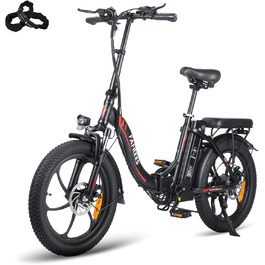 Електровелосипед Fafrees F20 Fatbike 250W знімний акумулятор 36V 16Ah, складаний, 20 дюймів, міський електробайк для жінок і чоловіків, швидкість 25 км/год