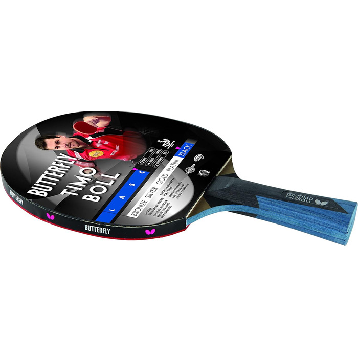 Настільна ракетка Butterfly Timo Boll Black, професійна, ITTF, анатомічна ручка, накладка Wakaba