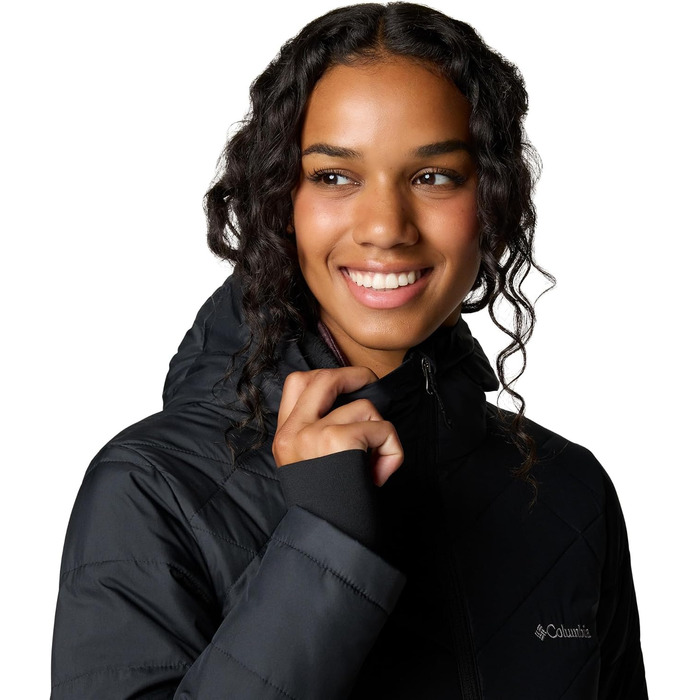 Жіноча зимова куртка-пальто Columbia First Generation Heavenly Long Hooded Jacket, чорна, розмір L