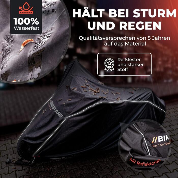 Водонепроникний та зимостійкий чохол для мотоцикла Motorrad - Oxford 300D, 245x105x125cm