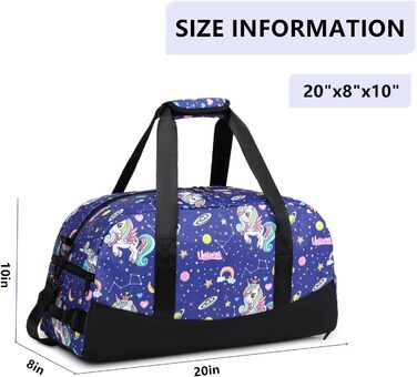 Дитяча спортивна сумка LMWZH з відділенням для взуття, водонепроникна, з мотивом єдинорога