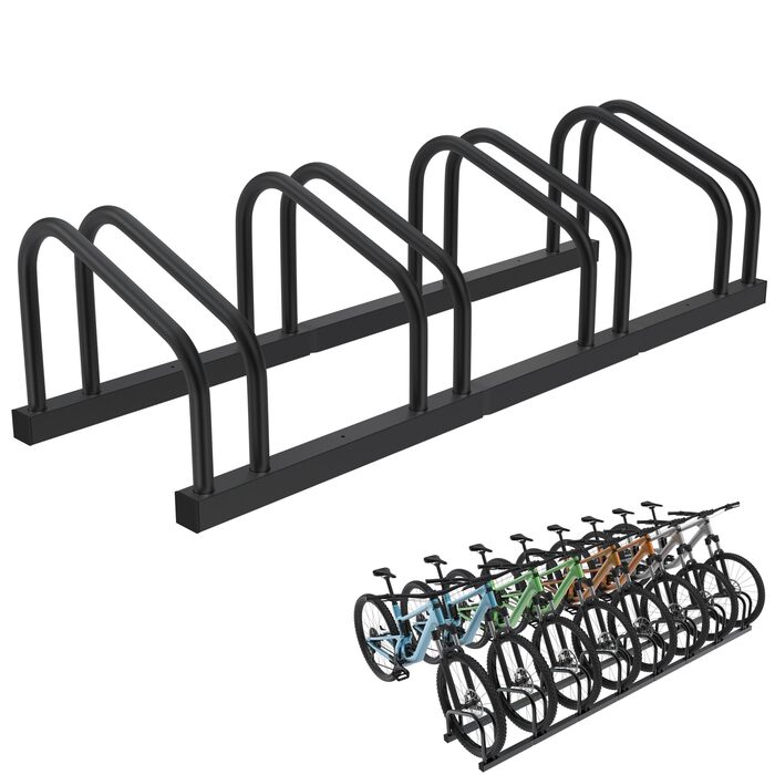 Стійка для велосипедів HENGMEI на 2 велосипеда, сталева, для шин 30-65 мм, настінний/підлоговий монтаж
