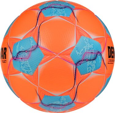 Футбольний м'яч Derbystar Bundesliga Brillant Replica помаранчево-блакитний, висока видимість