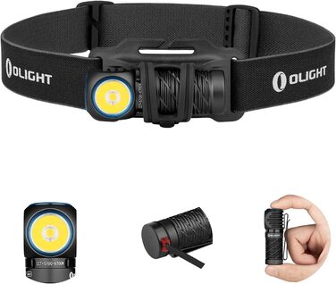 Ліхтар налобний Olight Perun 2 Mini LED 1100 люмен, 150 метрів, USB, червоне світло, 5 режимів, водонепроникний, для кемпінгу, чорний