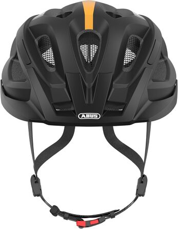 ABUS Aduro 2.0 Велосипедний шолом з підсвіткою для міста, спортивний, чорний/помаранчевий, розмір S (51-55 см), унісекс