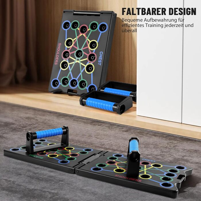 Дошка для віджимань Push-Up Board 24 в 1: багатофункціональний тренажер для дому, фітнес-обладнання для силових тренувань, фітнес-стійка для всього тіла