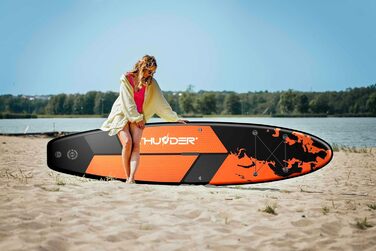Надувна SUP-дошка THUNDER 320/365 см, зелена, з насосом, рюкзаком і регульованим веслом, протиковзкий PVC, заміна для каяка або понтона