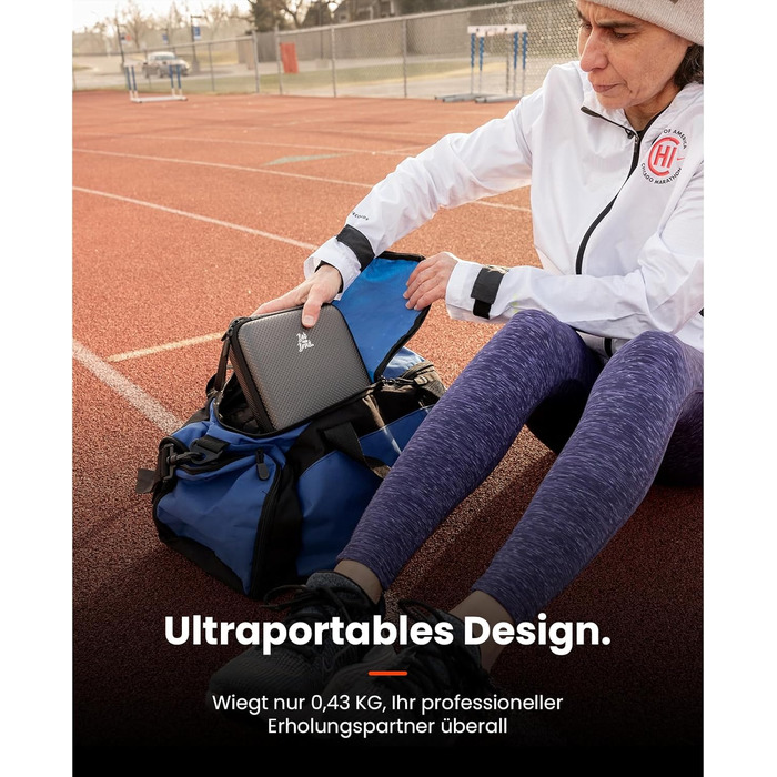 Масажер для м'язів Bob and Brad Q2 Ultra з інфрачервоним нагрівальним насадкою, портативний, тихий, для зняття м'язового болю, чорний + інфрачервоний нагрів