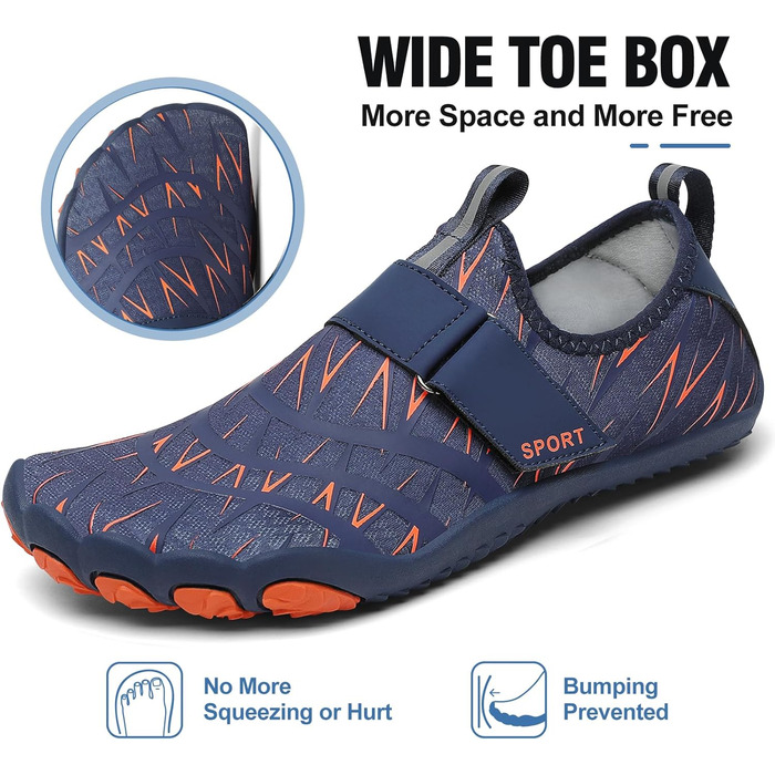 Чоловічі та жіночі аквашузи для плавання та відпочинку на пляжі, швидковисихаючі, антиковзаючі, розмір 35-47, колір блакитний