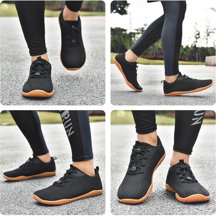 Geweo Взуття для пішохідних прогулянок без шкарпеток: зручні кросівки для жінок та чоловіків з широкою передньою частиною, легкі спортивні кросівки для фітнесу, джогінгу, трейлу, хайкінгу, подорожей, унісекс, розміри 37-47 EU