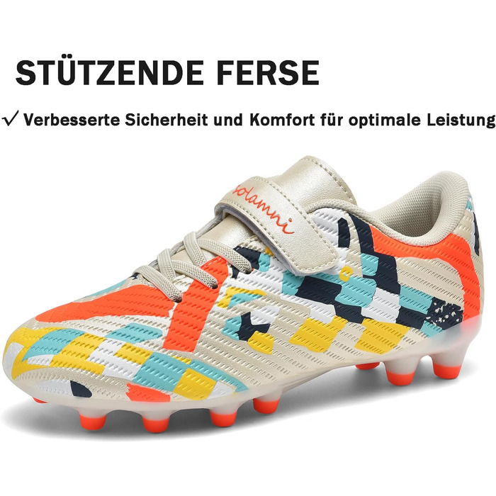 Дитячі футбольні бутси Multi Ground, професійні, легкі, для штучного поля, залу, вулиці, атлетики, тренувань, 30 EU, бежеві