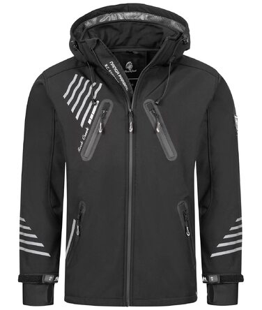 Чоловіча вітрівка Rock Creek Outdoor H-140, водонепроникна куртка для активного відпочинку (4XL, чорно-червона)