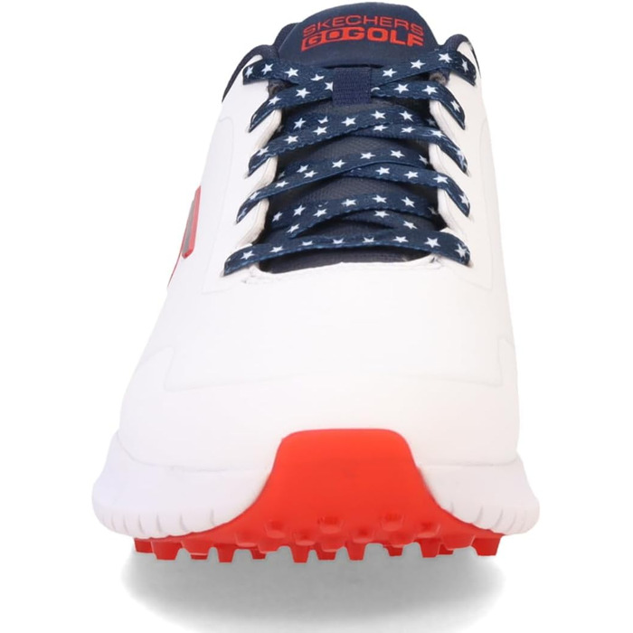 Гольф-взуття Skechers Max Fairway 3 Arch Fit для чоловіків без шипів (46.5 EU, Білий, Морська хвиля, Червоний)